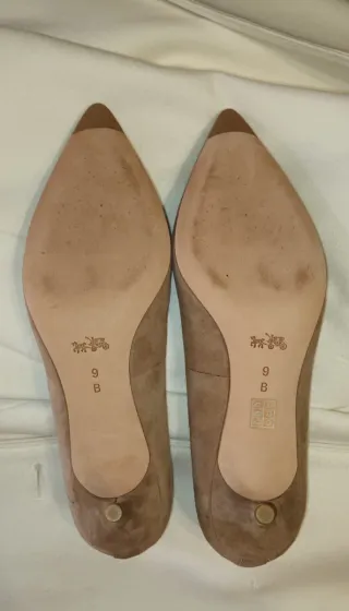 Zapatos tacón Coach Ante Beige Talla 40