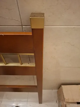 Cabecero Cama 150cm Madera maciza y Metal