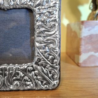 Cornice Portafoto Argento 925 anni 70 foto cm 7x7