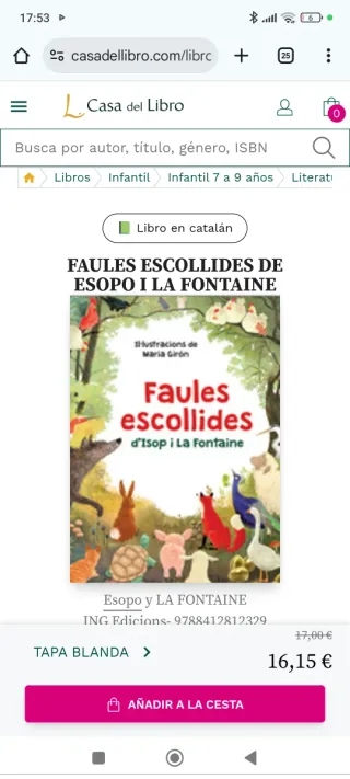 Faules escollides d'Isop i La Fontaine