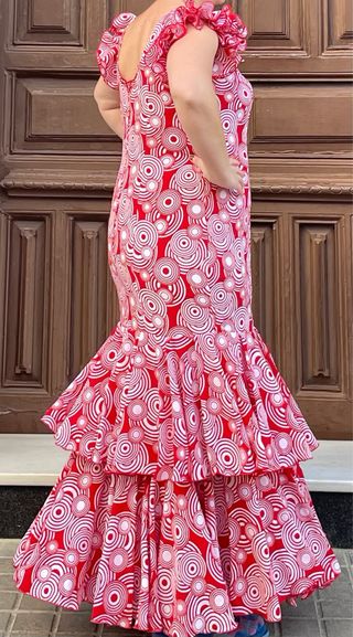 Traje de flamenca rojo T 48 50 52