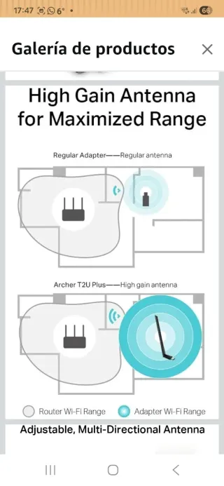 Adaptador WiFi USB TP-Link Archer T2U Plus+Bluetoo