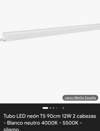 Tubos LED T5 90cm 12W 2 cabezas