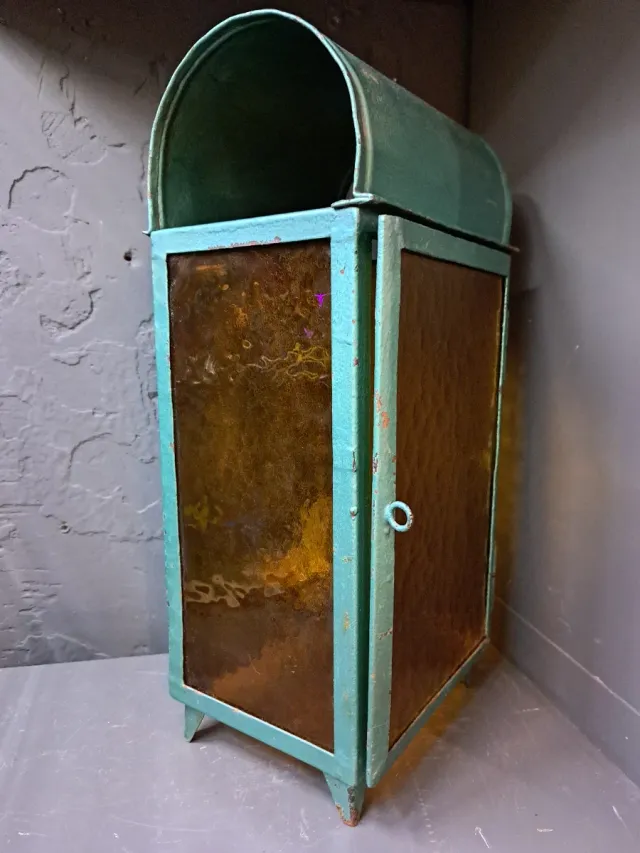 Farolillo antiguo metal y cristal