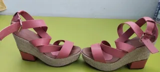 Sandalias cuña esparto