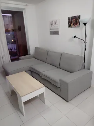 Sofá IKEA KIVIK chaise izquierda gris