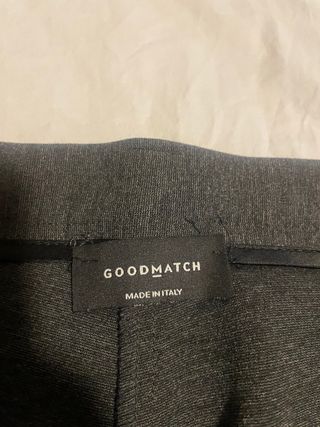 Pantalón recto elástico gris