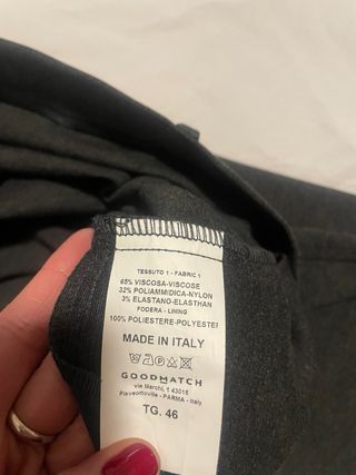 Pantalón recto elástico gris