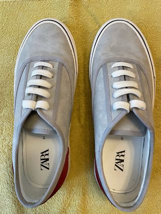 Scarpe Zara Grigie Rosse Tg 41