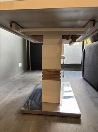 Mesa extensible madera y blanca