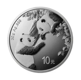 Moneda Plata Panda China 2023