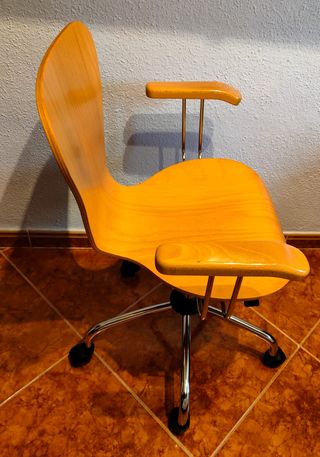Silla Escritorio Giratoria Madera y Metal