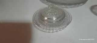 Frutero de cristal tallado