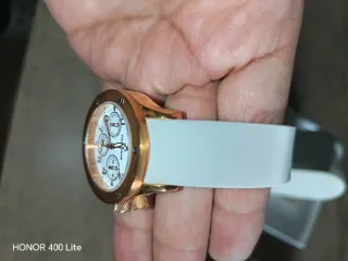 Reloj Folie-Folie Blanco Correa Goma Dorado