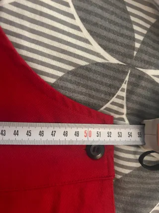 Mono de trabajo tirantes rojo y negro