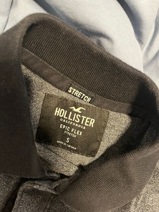 Polo Hollister gris con logo
