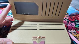 Cartera Vintage Mujer Diseño Hojas Rosa y Dorado