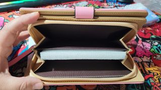 Cartera Vintage Mujer Diseño Hojas Rosa y Dorado