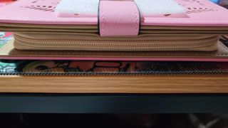 Cartera Vintage Mujer Diseño Hojas Rosa y Dorado