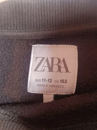 Sudadera leopardo negra niña Talla 11-12