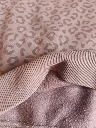 Sudadera leopardo negra niña Talla 11-12