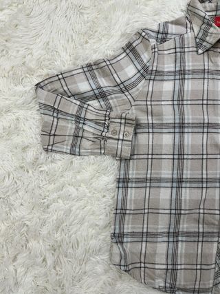 Camisa Triumph cuadros beige talla L