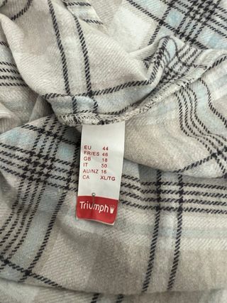 Camisa Triumph cuadros beige talla L
