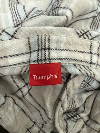 Camisa Triumph cuadros beige talla L