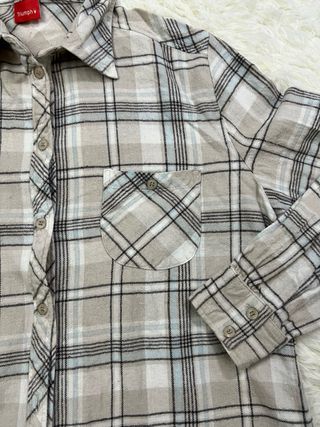 Camisa Triumph cuadros beige talla L