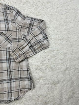 Camisa Triumph cuadros beige talla L