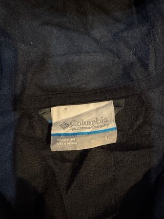 Columbia softshell jacket Large L black vintage