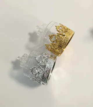 Scatoline Portaconfetti/Oggetti Corona Oro Argento