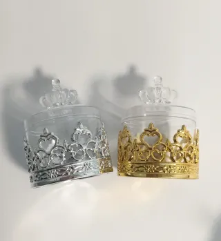 Scatoline Portaconfetti/Oggetti Corona Oro Argento