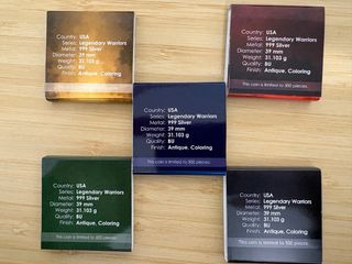 Onza plata legendary warriors