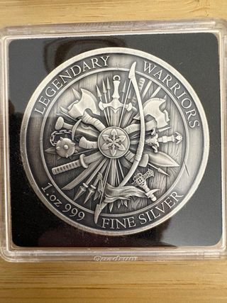 Onza plata legendary warriors