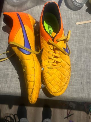 Botas de fútbol Nike tiempo Naranja/Amarillo