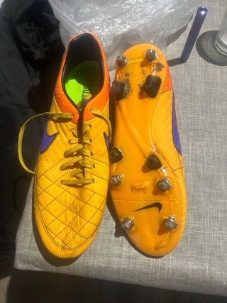 Botas de fútbol Nike tiempo Naranja/Amarillo