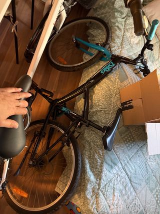 Bicicleta 15 Negra y Turquesa