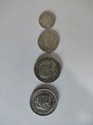3 Monedas de Plata, más moneda jorge Eliécer Gaitá