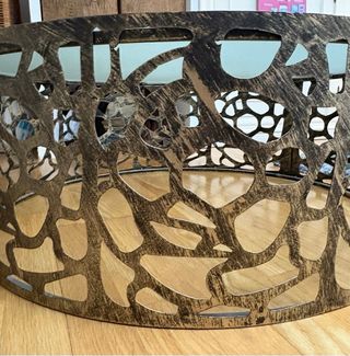 Mesa centro redonda de cristal y metal