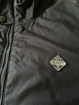 Cazadora Bomber Schott Negra Talla XL