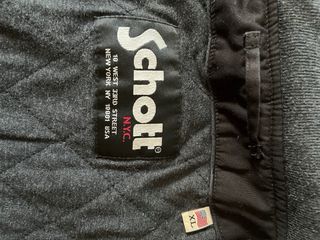 Cazadora Bomber Schott Negra Talla XL