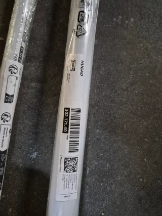 Barra Cortina Metálica Ikea Blanca Hugad