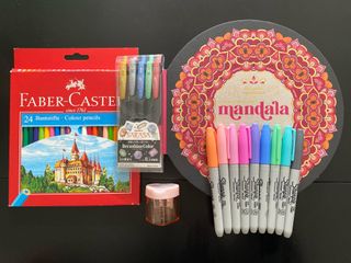Set Arte: Rotuladores Sharpie, Lápices + Mandalas