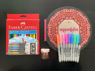 Set Arte: Rotuladores Sharpie, Lápices + Mandalas