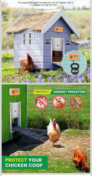 Abrepuertas Automático Gallinero con Temporizador