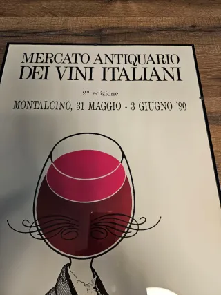 Poster Mercato Antiquario Vini Italiani