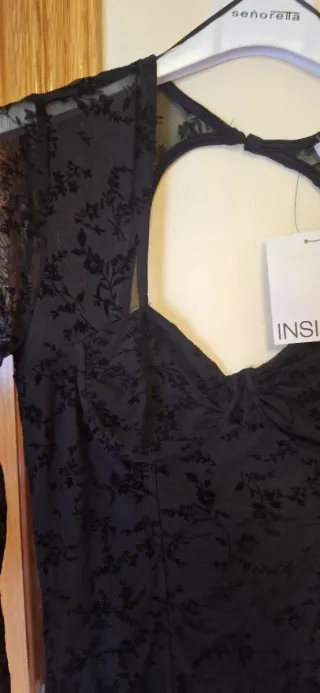 Vestido negro encaje Inside talla única