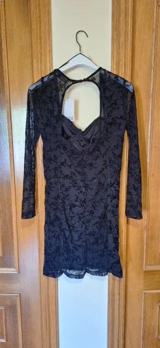 Vestido negro encaje Inside talla única