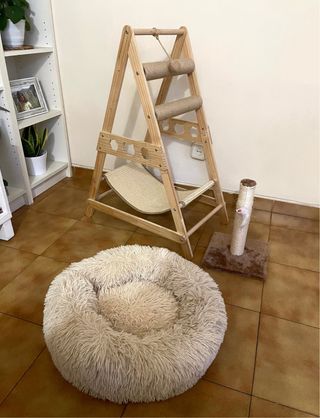 Lote rascadores y camita para gatos